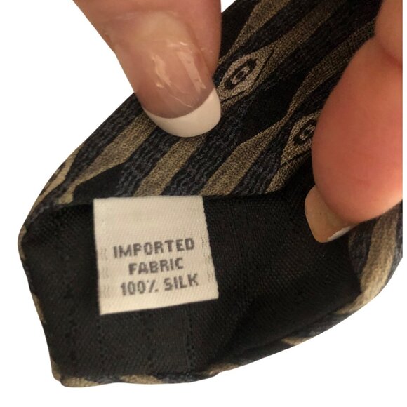 Louis Roth Mens Silk Tie Geometric Pattern Accessory Office Work Gift Necktie - Picture 4 of 6